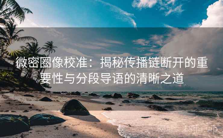 微密圈像校准：揭秘传播链断开的重要性与分段导语的清晰之道